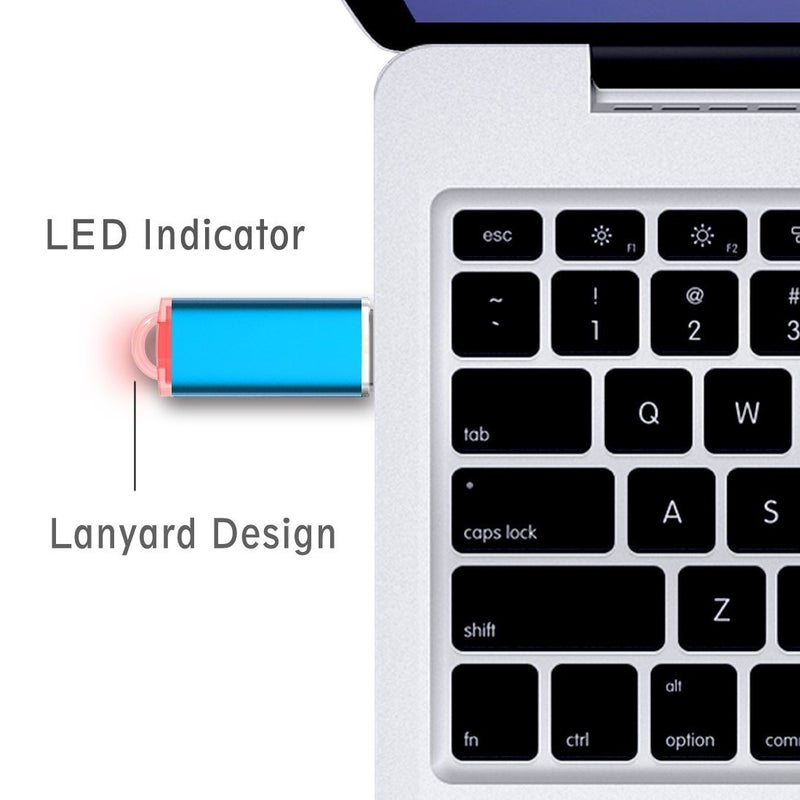 Maspen USB Flash Drive 32GB, Maspen Thumb Drive 2.0 High Speed Memory Stick Jump/ Zip/ Pen Drive,Blue,32 GB - Image 4